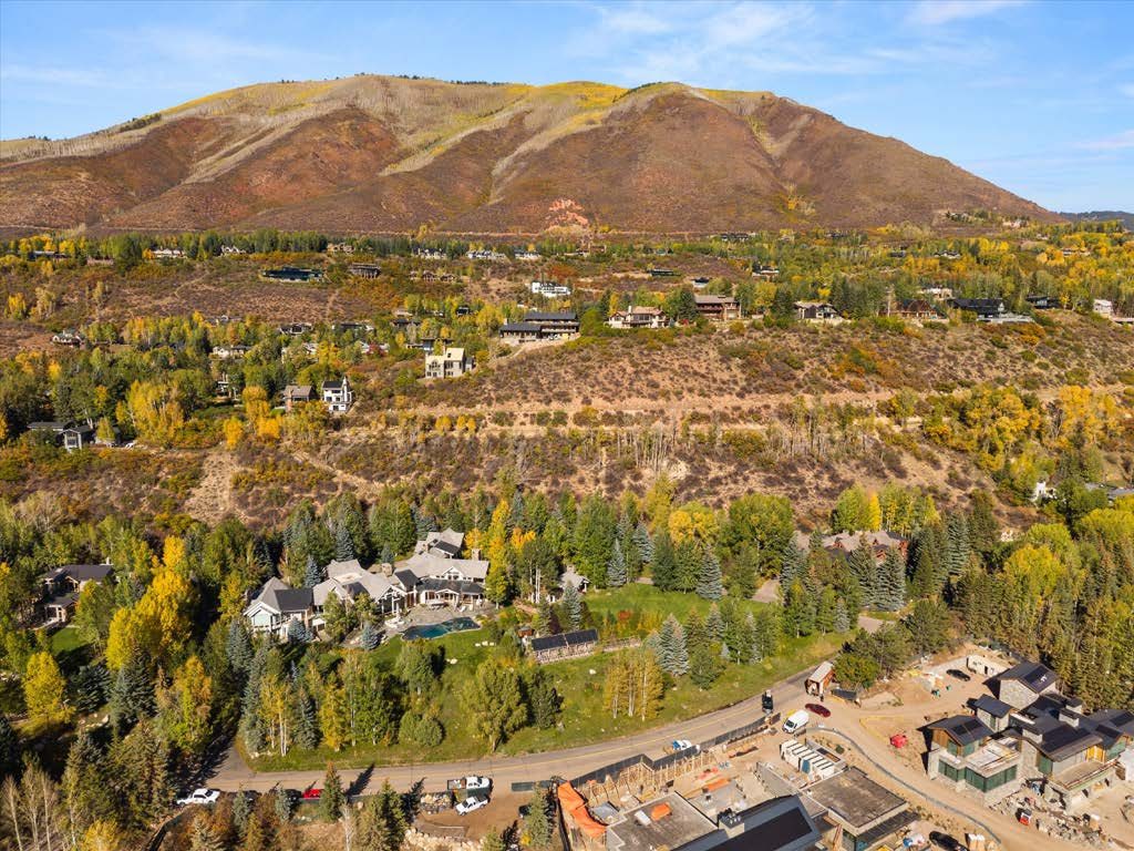 Red Mountain from across the valley, with the front row of the ridge outlined