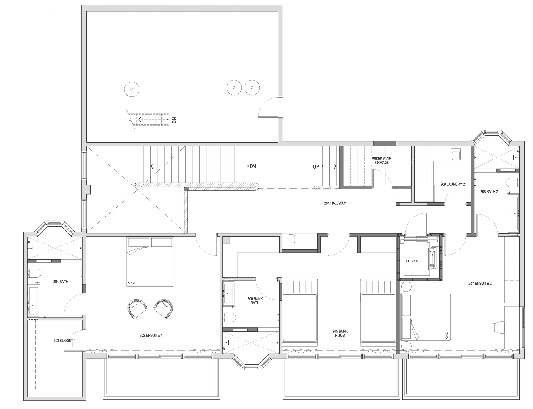Main house, level 2 floor plan