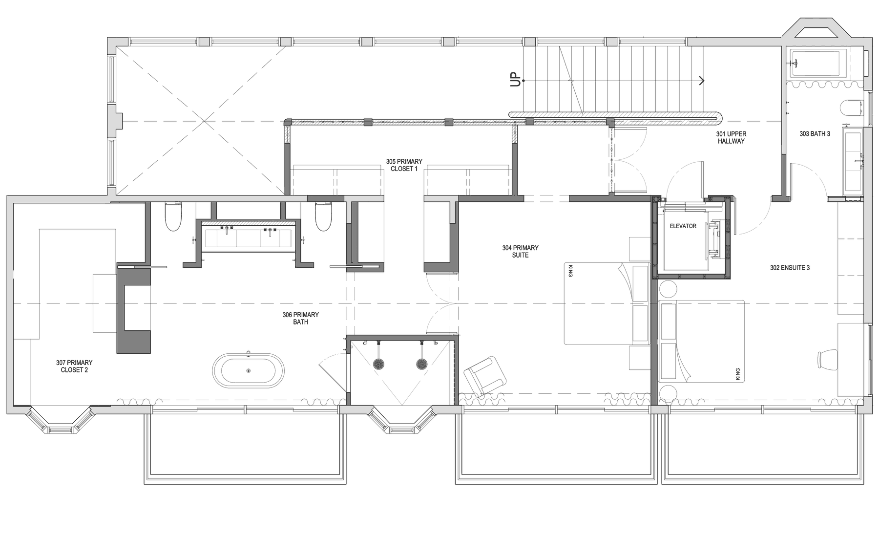 Main house, level 3 floor plan