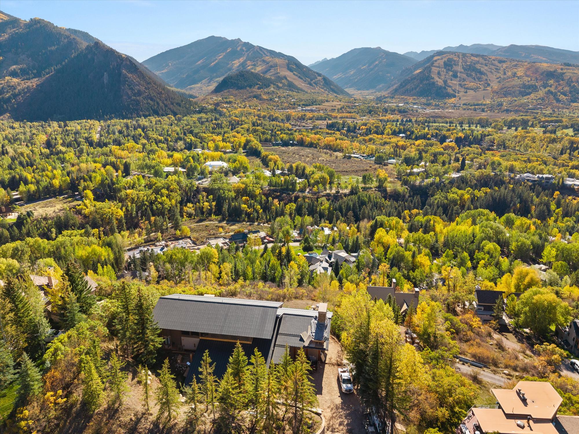 Looking south over Willoughby Way from the main house